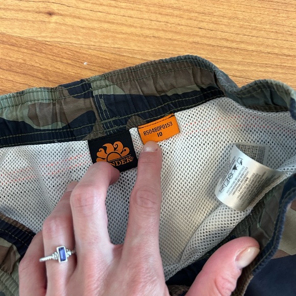 Boys sundek camouflage short length swim trunk - Picture 3 of 5